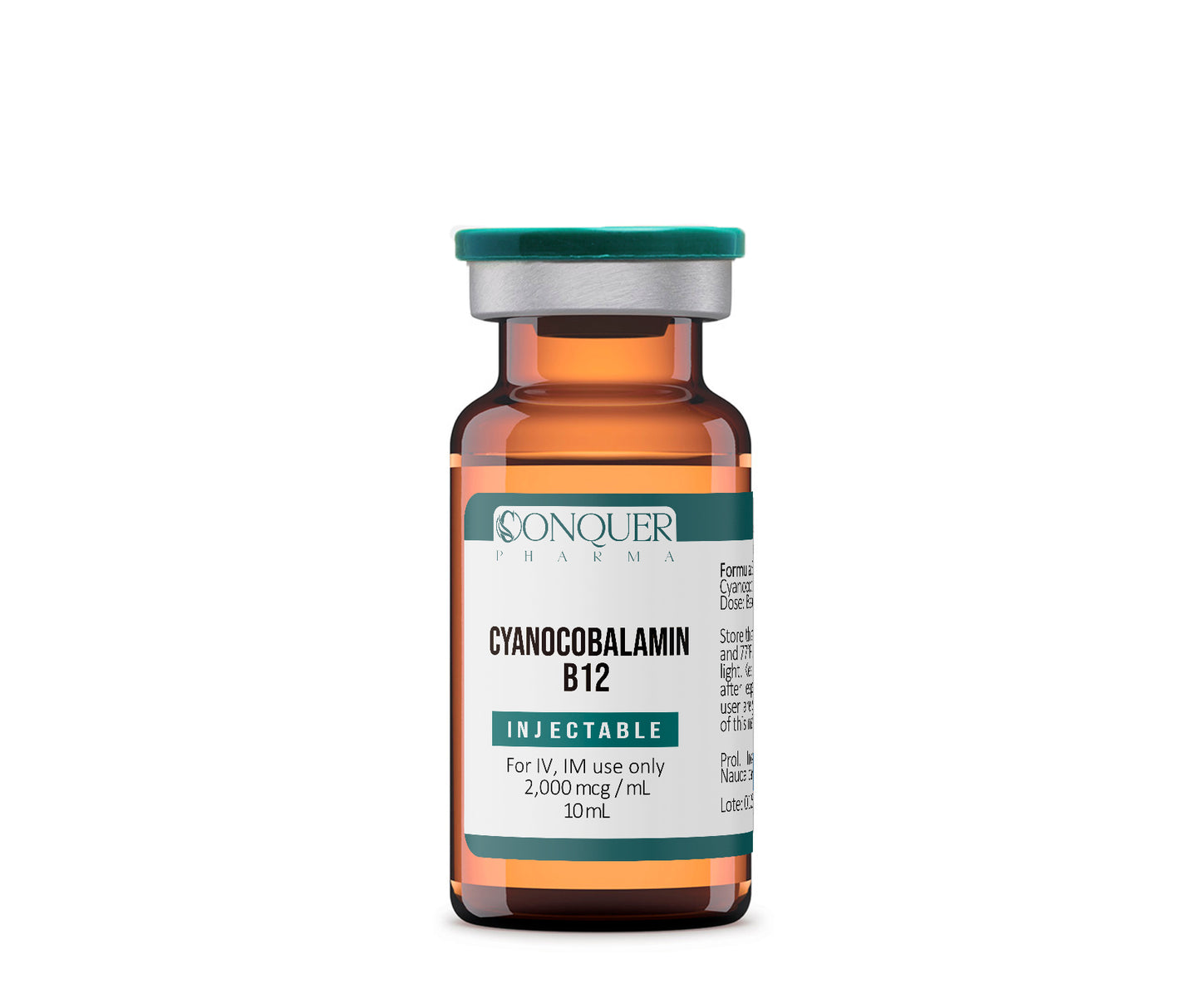 Cyanocobalamin (b12) Injection 2,000 mcg/mL 10mL Conquer Pharma Intravenous, Intramuscular or Subcutaneous Multiple-dose vial