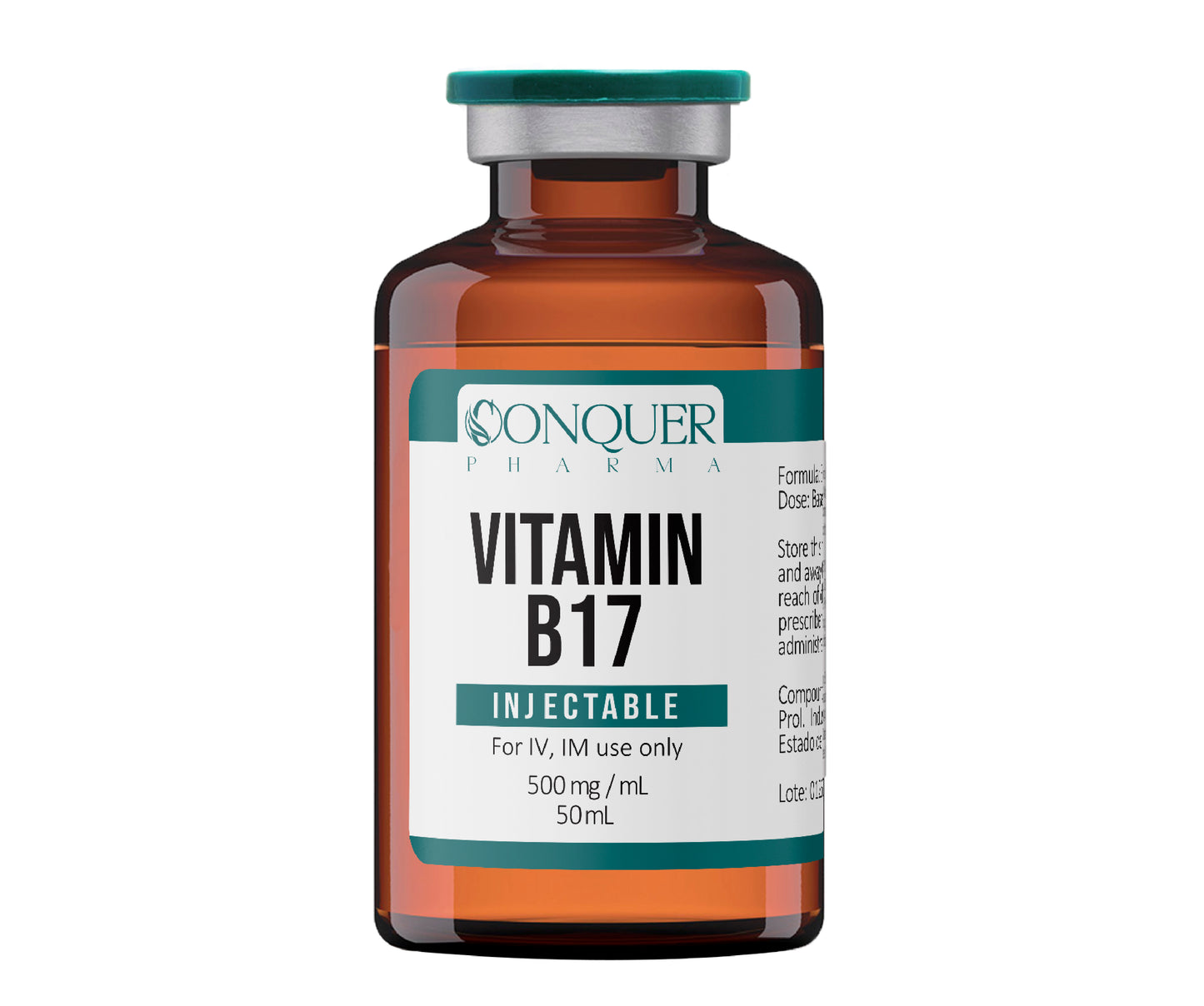 Vitamin B17 (amygdalin / laetrile) 500mg/mL IV 50mL Conquer Pharma Multi-dose vial