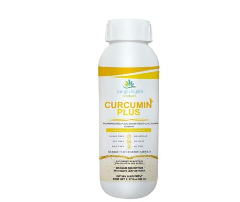 Nano Liposomal Curcumin Plus fortified with Glucosamine, MSM, Boron, Zinc, Ginger, Boswellia 650mL.