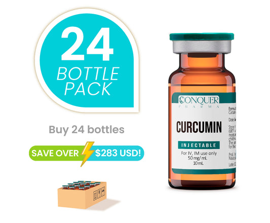 24 Pack Offer –Curcumin Injectable 50mg/mL 10mL Save Over $ 283 USD. On Sale For limited time!