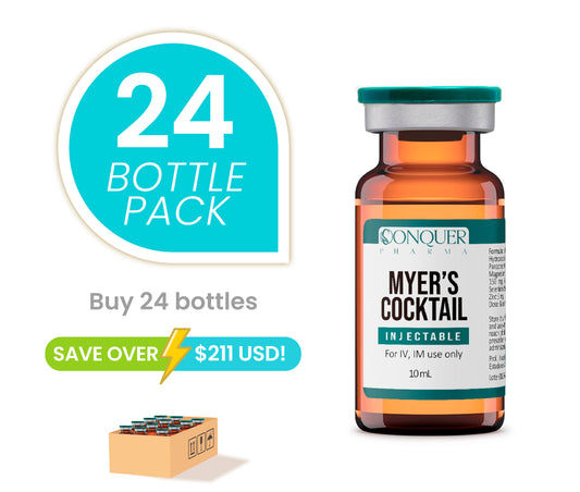 24 Pack Offer – Myer's Cocktail Injectable Premix IV 10mL Save Over $ 211 USD. On Sale For limited time!