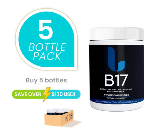 Vitamin B17 5PACK OFFER (amygdalin / laetrile) Save over 130 USD!