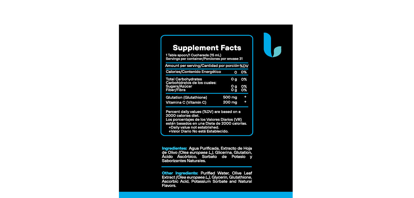 Nano Liposomal Glutathione Blend Liposomal Fortified with Vitamin C 473 mL.