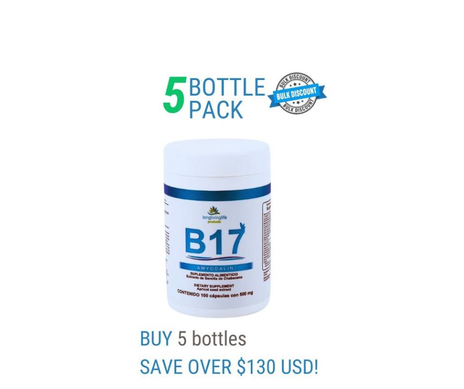 Vitamin B17 5PACK OFFER (amygdalin / laetrile) Save over 130 USD!