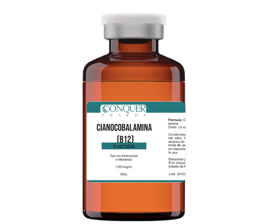 Cyanocobalamin (b12) Injection 1,000 mcg/mL 50mL Conquer Pharma Intravenous, Intramuscular or Subcutaneous Multiple-dose vial