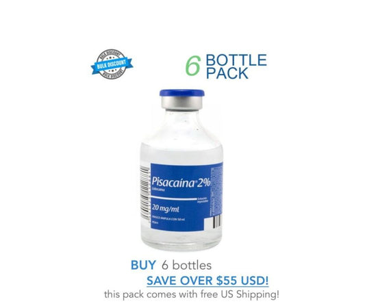 6 pack offer of Lidocaine 2% 50 mL injectable and intravenous use