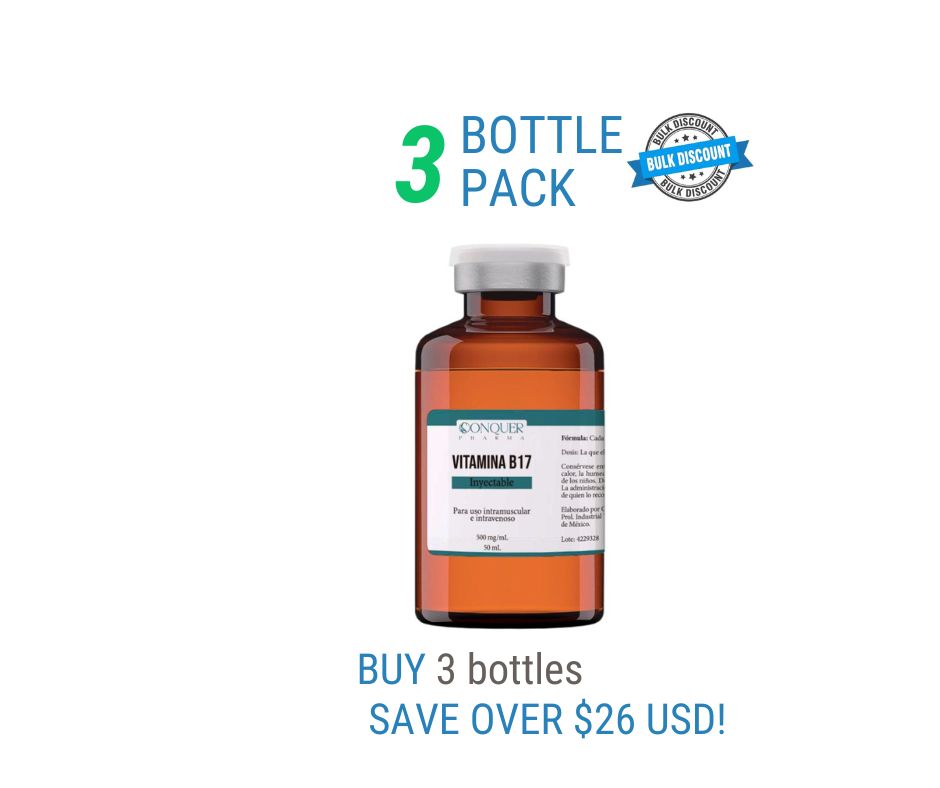 Vitamin B17 (amygdalin / laetrile) 500mg/mL IV 50mL Conquer Pharma Multi-dose vial