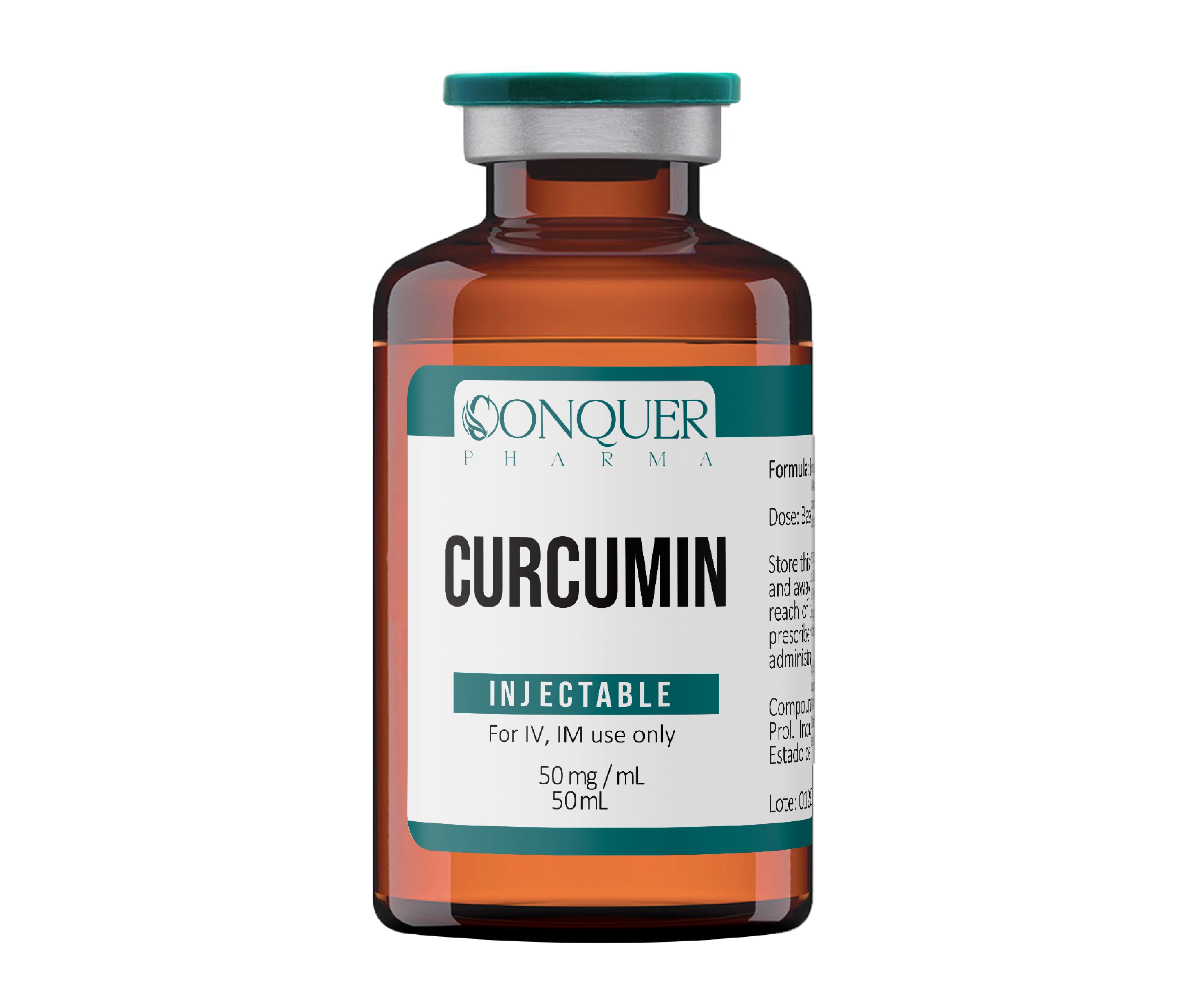Curcumin Injectable 50mg/mL 50mL Conquer Pharma Intramuscular and Intr ...