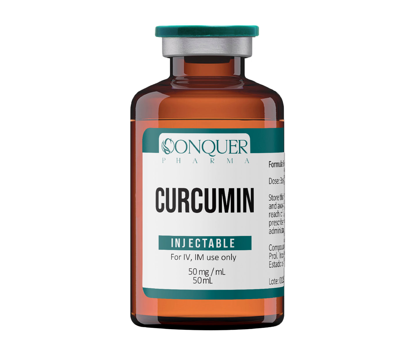 Curcumin Injectable 50mg/mL 50mL Conquer Pharma Intramuscular and Intravenous
