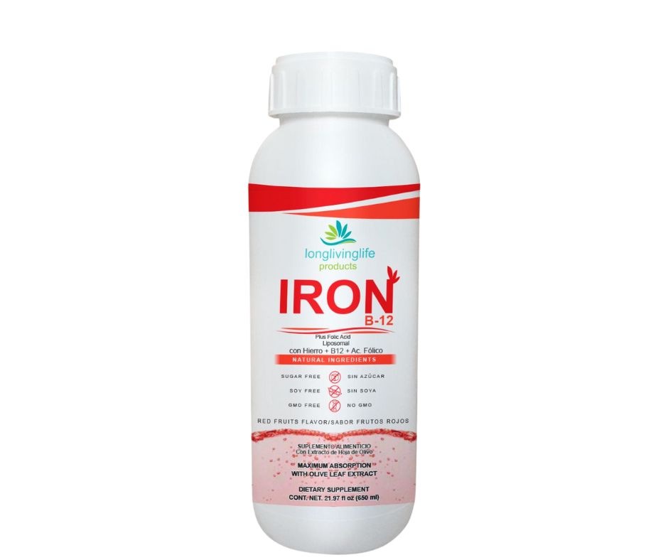 Nano Liposomal Iron with B-12 and Folic Acid 650mL.