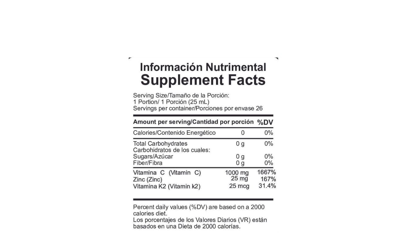 Nano Liposomal Vitamin C with Zinc and Vitamin K2 650mL