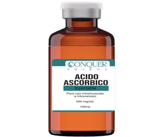 Ascorbic Acid (Vitamin C) Injectable 500mg/mL( 100 ML BOTTLE)  Conquer Pharma Intramuscular and Intravenous